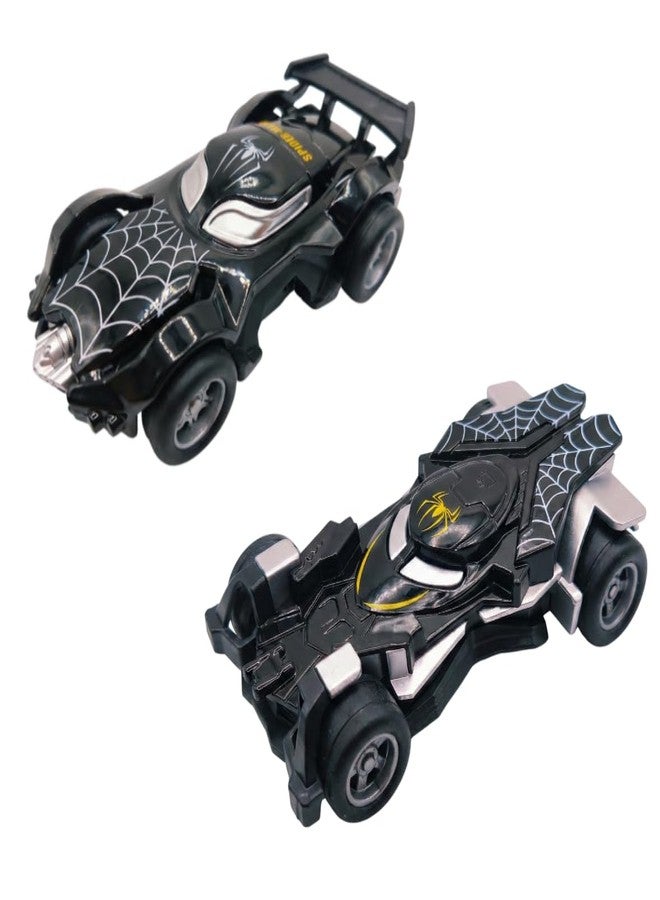 eToymart Mini Metal Die Cast Car Toy Play Set of 2 | Toy Vehicle Play Set | High Speed Unbreakable Small Racing Vehicle Cars for Kids | Exciting Playtime Adventures Toy | 3+ Years (Black) - Image 1