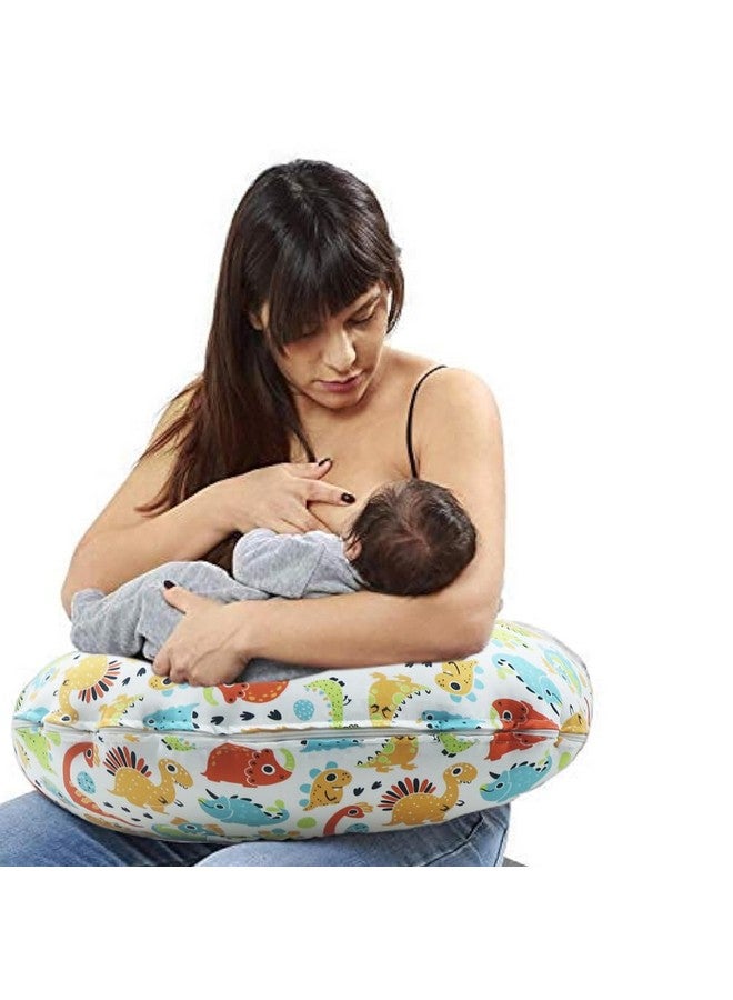 Kradyl Kroft 5In1 Baby Feeding Pillow With 100% Cotton Detachable Cover | With Belt And Baby Hoop | Breastfeeding Pillow | Nursing Pillow (Cute Dinos) - Image 3