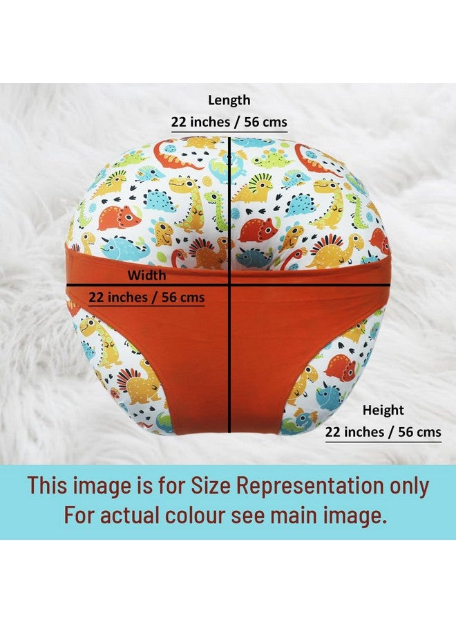 Kradyl Kroft 5In1 Baby Feeding Pillow With 100% Cotton Detachable Cover | With Belt And Baby Hoop | Breastfeeding Pillow | Nursing Pillow (Cute Dinos) - Image 5