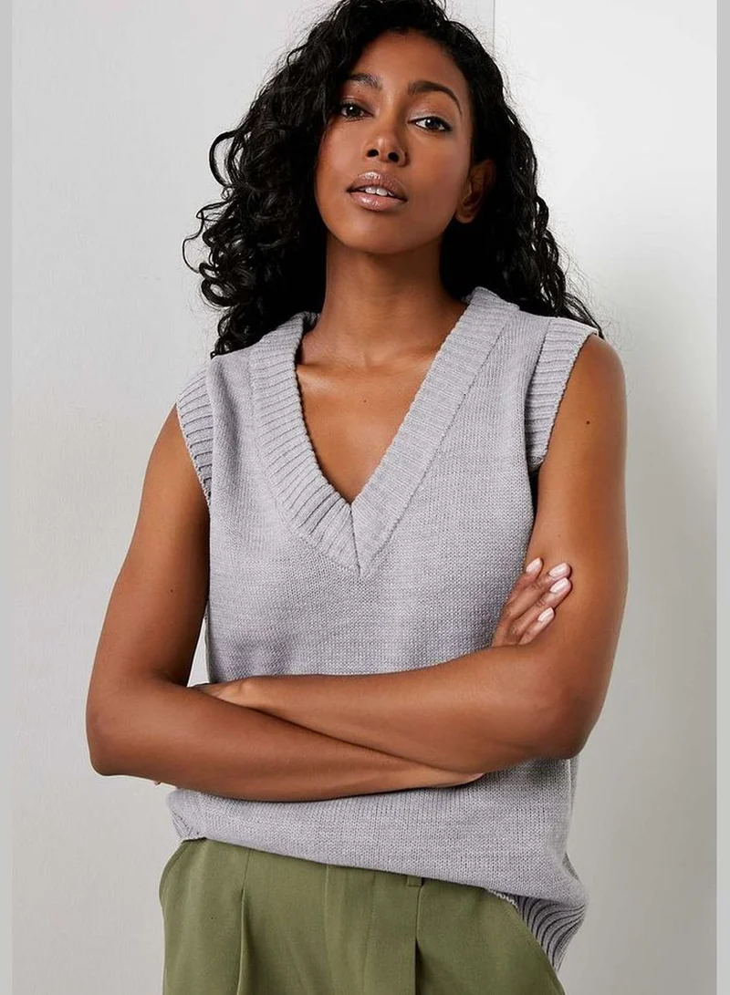 Ardene Knitted Sleeveless Long Length Vest Sweater