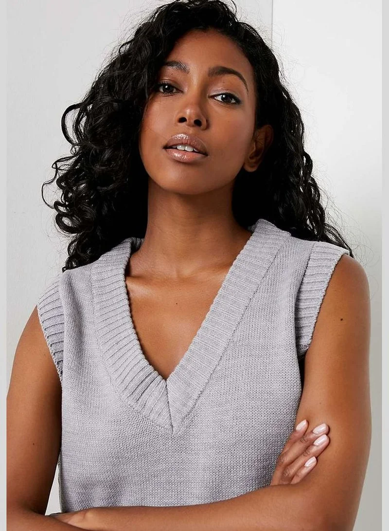Ardene Knitted Sleeveless Long Length Vest Sweater