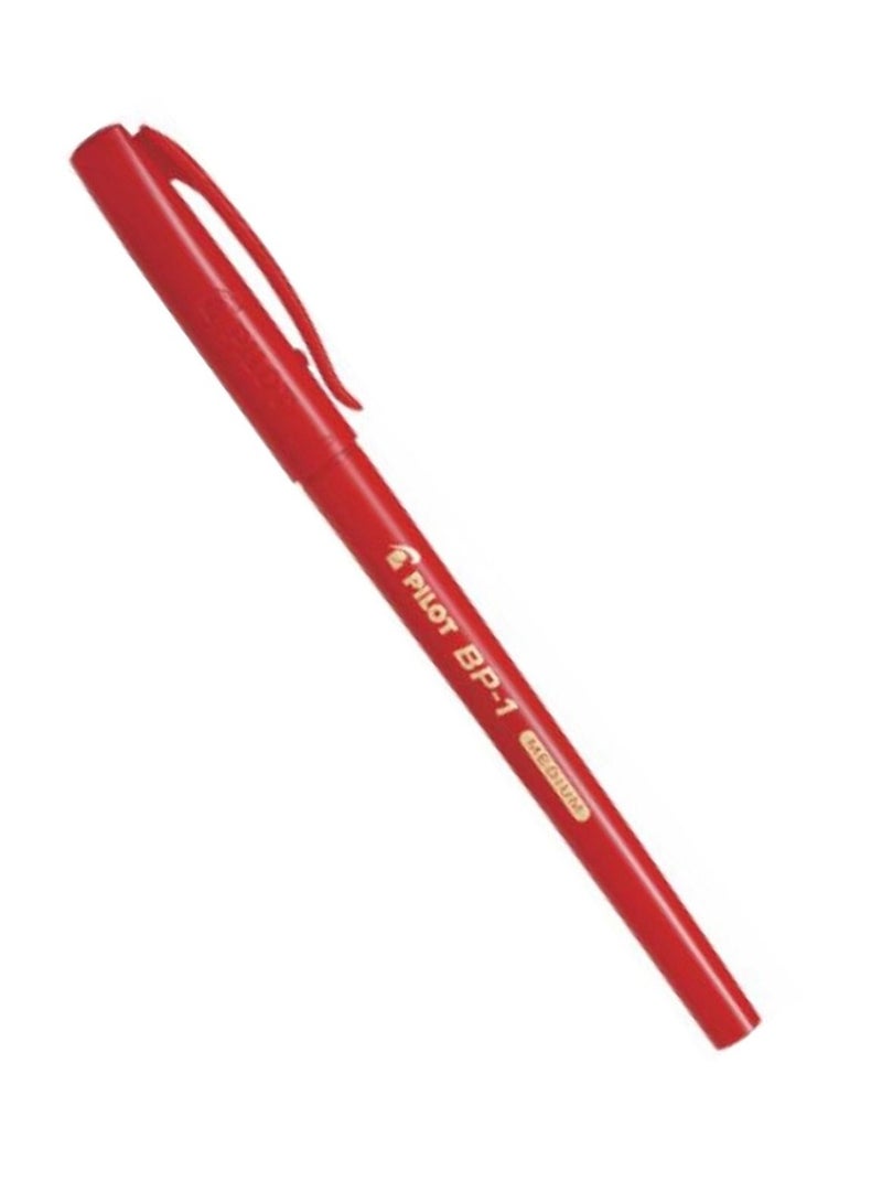 PILOT قلم حبر جاف متوسط الرأس أحمر اللون مكون من 12 قطعة - Image 2