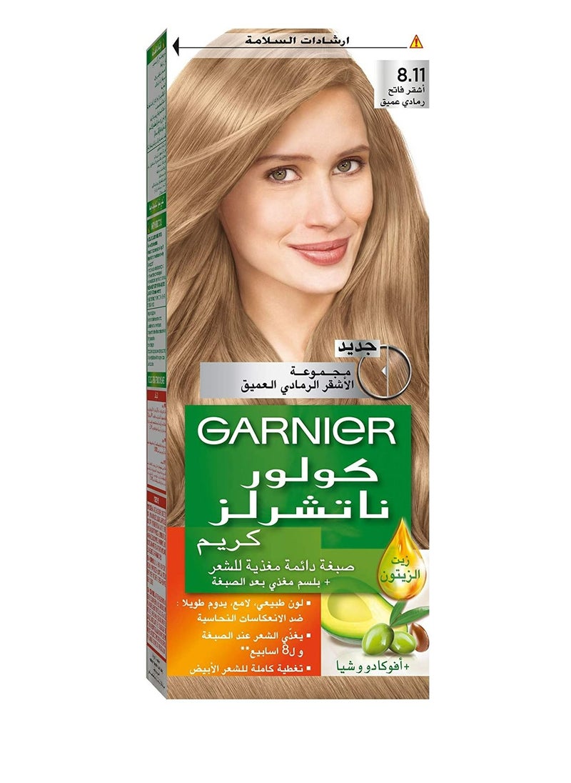 Garnier Color Naturals 8.11 Deep Ashy Light Blonde Hair Color 112ml  - Image 3