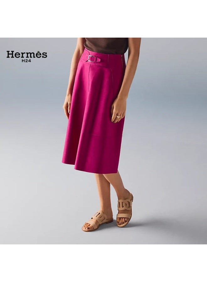 Hermes H24 صندل هيرميس H24 Lagune من جلد الغزال وجلد الماعز، مفتوح من الأمام، بدون أربطة، بكعب 1 سم، للنساء، باللون البيج - Image 5