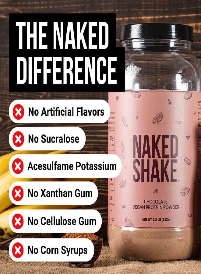 Nakd NAKED Shake - Chocolate Protein Powder - Plant Based Protein Shake with Mct Oil, Gluten-Free, Soy-Free, No Gmos Or Artificial Sweeteners - 30 Servings - Image 2