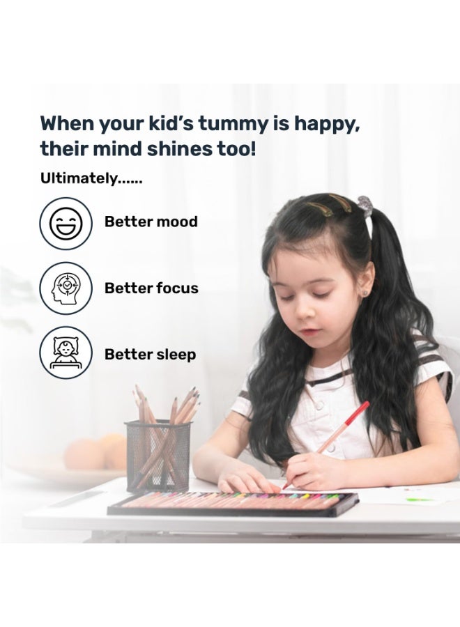 Miduty Probiotics+ for Kids - Prebiotic, Probiotic & Postbiotic - 6 Billion CFU, Sunfiber & Sodium Butyrate - Supports Gut Health, Immunity & Digestion - Unflavored - 30 Sachets - Image 3