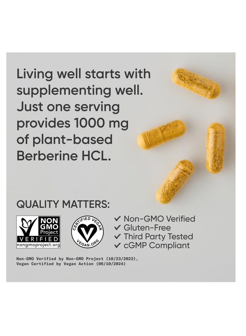 SPORTS RESEARCH SR Berberine Plant Based 1000mg per Serving 120 veggie capsules - Image 3