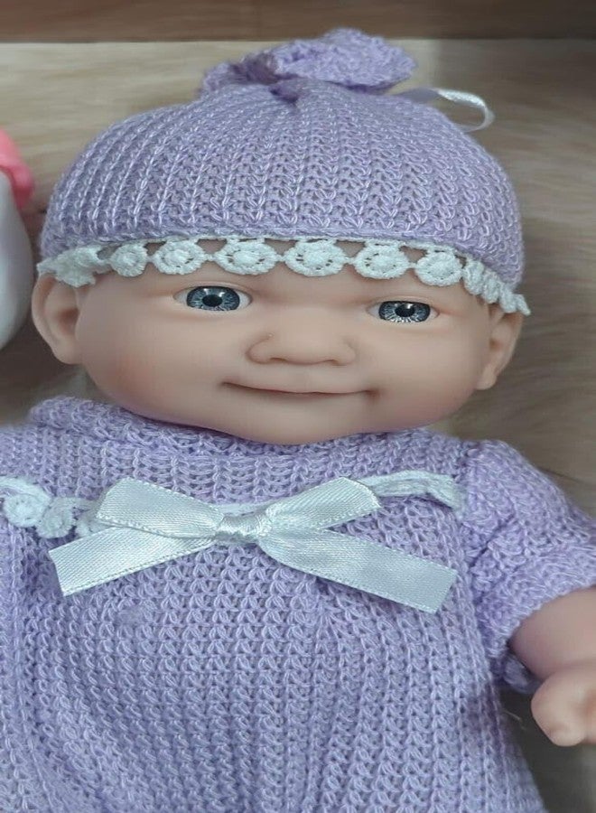 Space Enterprises Soft Rubber Baby Doll – Purple Dress (Purple) - Image 2