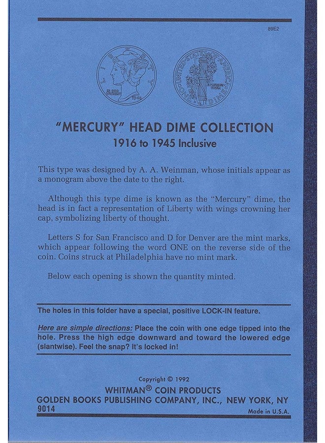 Whitman Mercury Dime Folder (1916-1945) #9014 - Image 5
