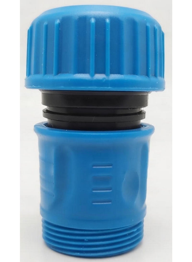 Durable Plastic Quick Connector Water Stop Blue And Black Abs 3/4"