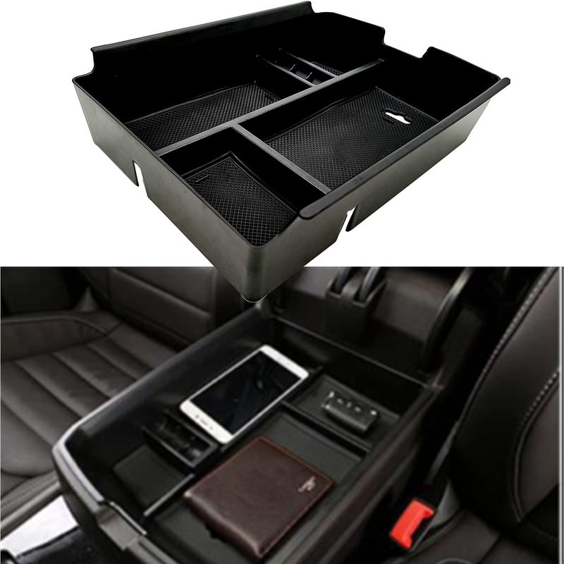 EVTIME Center Console Organizer fit for VW Atlas and Cross Sport 2018 2019 2020 2021 2022 2023 Interior Storage Box Accessories Not fit for 2024 Console Organizer