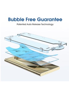 Amfilm amFilm Auto-Alignment OneTouch for Samsung Galaxy S24 Ultra 6.8'' Screen Protector + Camera Lens Protector, Tempered Glass, 30 seconds Installation, Bubble Free, Case Friendly, Anti-Scratch [2+2 Pack]  - Image 2