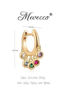 Mevecco Women Huggie Hoop Earrings Gold Ear Stud Cuff 14K Gold Filled Small Boho Beach Simple Delicate Handmade Hypoallergenic Jewelry Gift  - Image 4