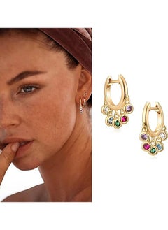 Mevecco Women Huggie Hoop Earrings Gold Ear Stud Cuff 14K Gold Filled Small Boho Beach Simple Delicate Handmade Hypoallergenic Jewelry Gift  - Image 3