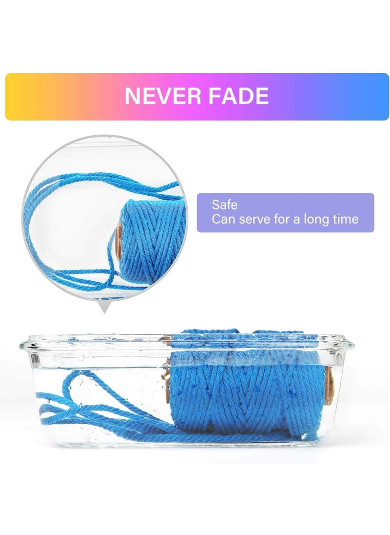 Torex TOREX� | Macrame Cords | N.pal Thread | 3mm| Single Strand |Each Cone 150Meters & 350 Gram per Spool | Pack of Multicolor 3pcs (Lemon Yellow, Royal Blue, Magenta)  - Image 3