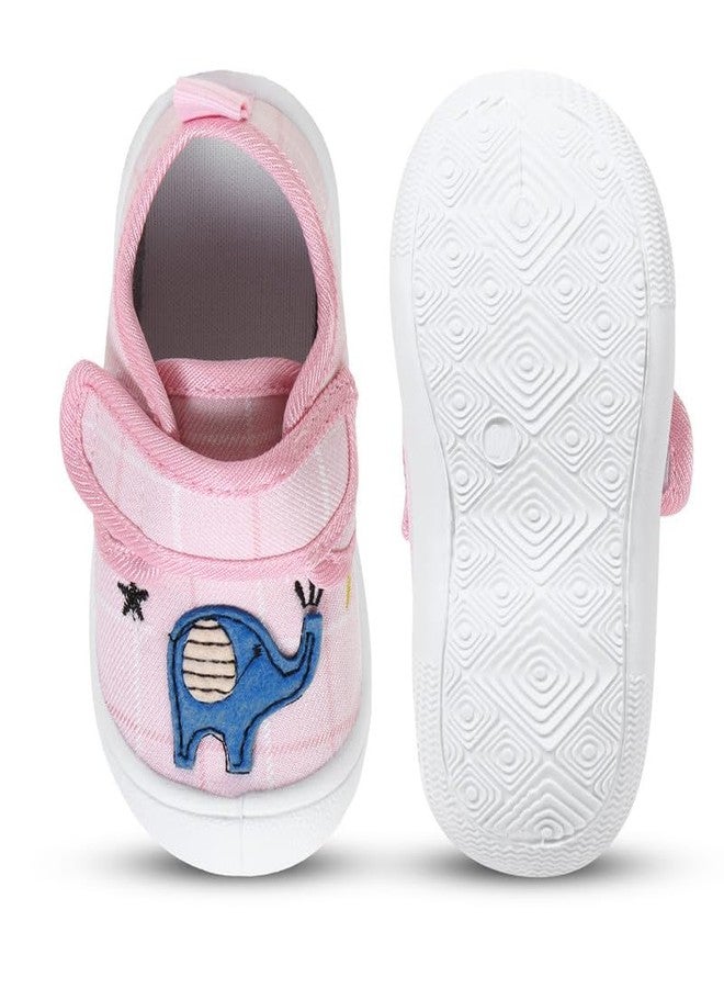 Richmen Kids Knitted First Walking Shoes Sneaker Old Toddler Baby Girl's Boy Anti-Skid Rubber Sole Booties Unisex Canvas (Pink, 6-9M) - Image 5