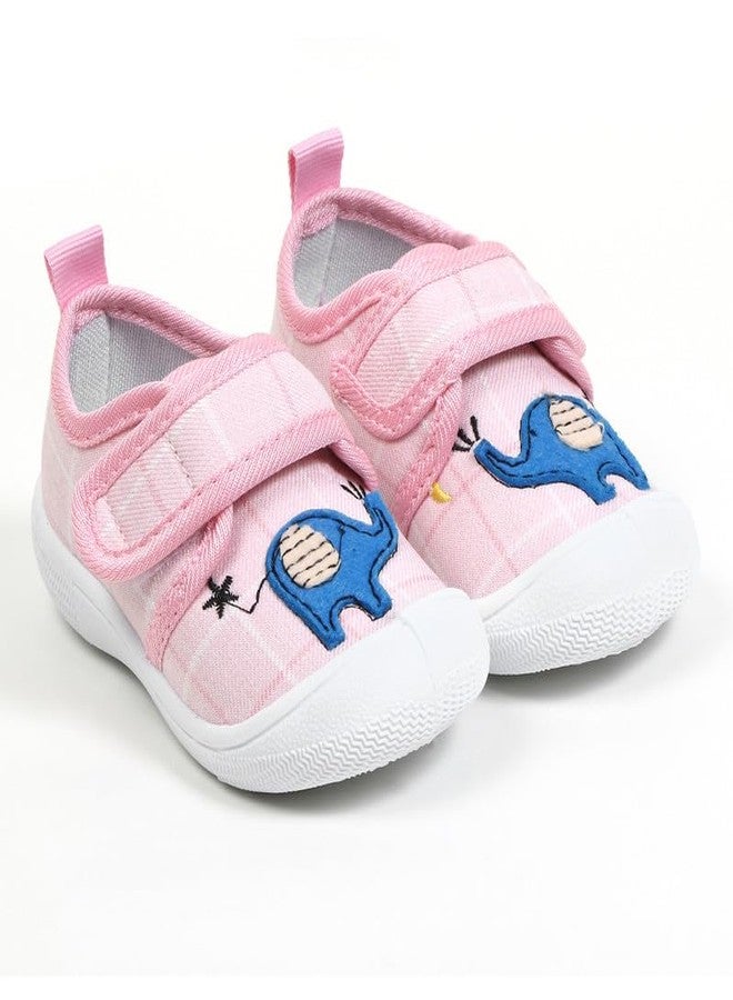 Richmen Kids Knitted First Walking Shoes Sneaker Old Toddler Baby Girl's Boy Anti-Skid Rubber Sole Booties Unisex Canvas (Pink, 6-9M) - Image 4