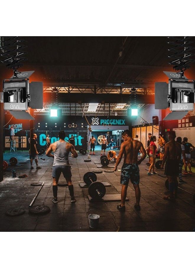 GVM Great Video Maker GVM RGB LED Video Light, Photography Lighting with APP Control, 800D Video Lighting Kit for YouTube Studio, 2 Packs Led Panel Light for Gaming, Streaming, Conference, 8 Kinds of Scene Lights, CRI 97  - Image 4