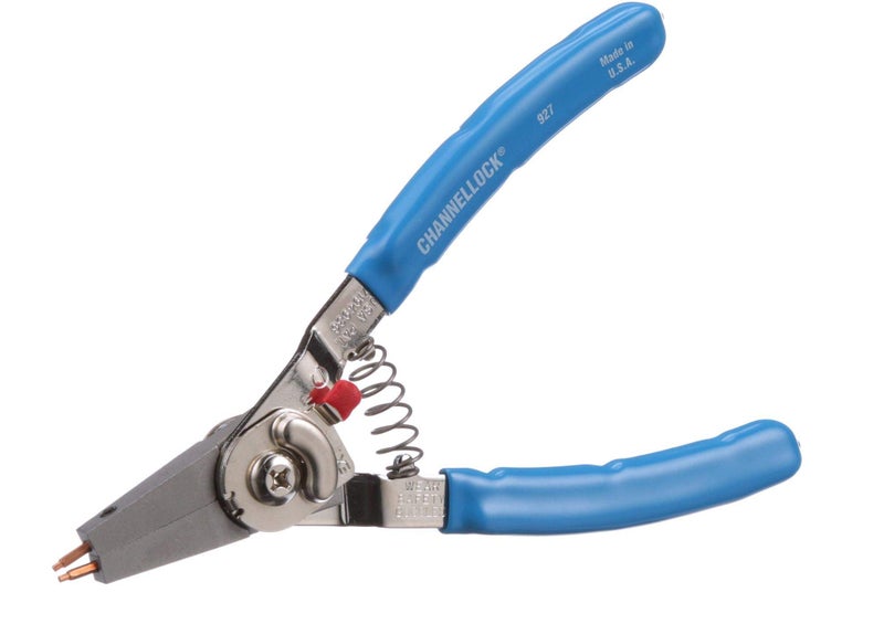 Channellock Snap Ring Plier 927 - Precision Circlip Retaining Ring Pliers, 5 Tips, Made in USA - 8-Inch - Image 4