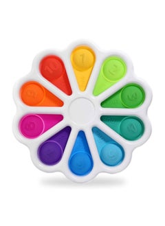 LEDIN Flower Push Pop It Pop Bubble Fidget Toys Early Simple Dimple Educational Toy for Anxiety Color Recognition Educational Toys for Kids Stress Relief Anti Anxiety ADHD Fidget Toy  - Image 1