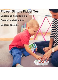 LEDIN Flower Push Pop It Pop Bubble Fidget Toys Early Simple Dimple Educational Toy for Anxiety Color Recognition Educational Toys for Kids Stress Relief Anti Anxiety ADHD Fidget Toy  - Image 5