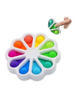LEDIN Flower Push Pop It Pop Bubble Fidget Toys Early Simple Dimple Educational Toy for Anxiety Color Recognition Educational Toys for Kids Stress Relief Anti Anxiety ADHD Fidget Toy  - Image 3