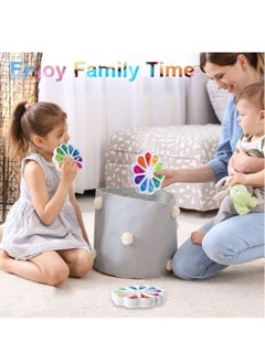LEDIN Flower Push Pop It Pop Bubble Fidget Toys Early Simple Dimple Educational Toy for Anxiety Color Recognition Educational Toys for Kids Stress Relief Anti Anxiety ADHD Fidget Toy  - Image 4