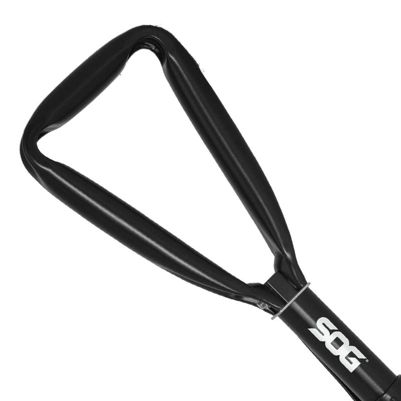 SOG Entrenching Tool- 18.25 Inch Folding Survival Shovel with Wood Saw Edge and Tactical Shovel Carry Case- Black (F08-N) - Image 2