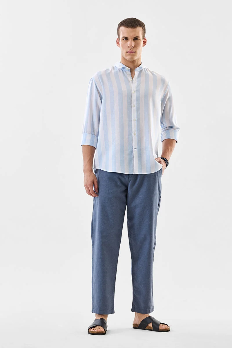 SNITCH  Relaxed Fit Core Lab Linen Blend Trousers for Men | Best Price UAE