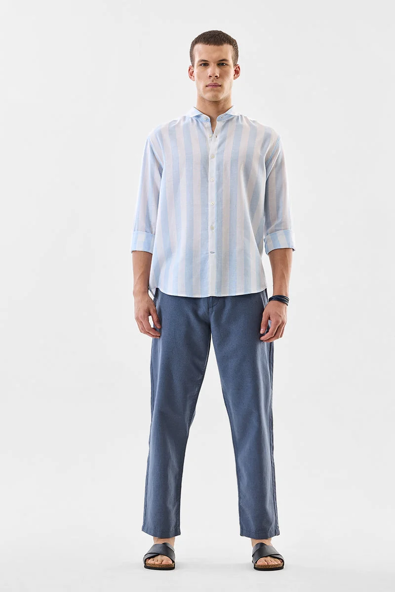 SNITCH  Relaxed Fit Core Lab Linen Blend Trousers for Men | Best Price UAE
