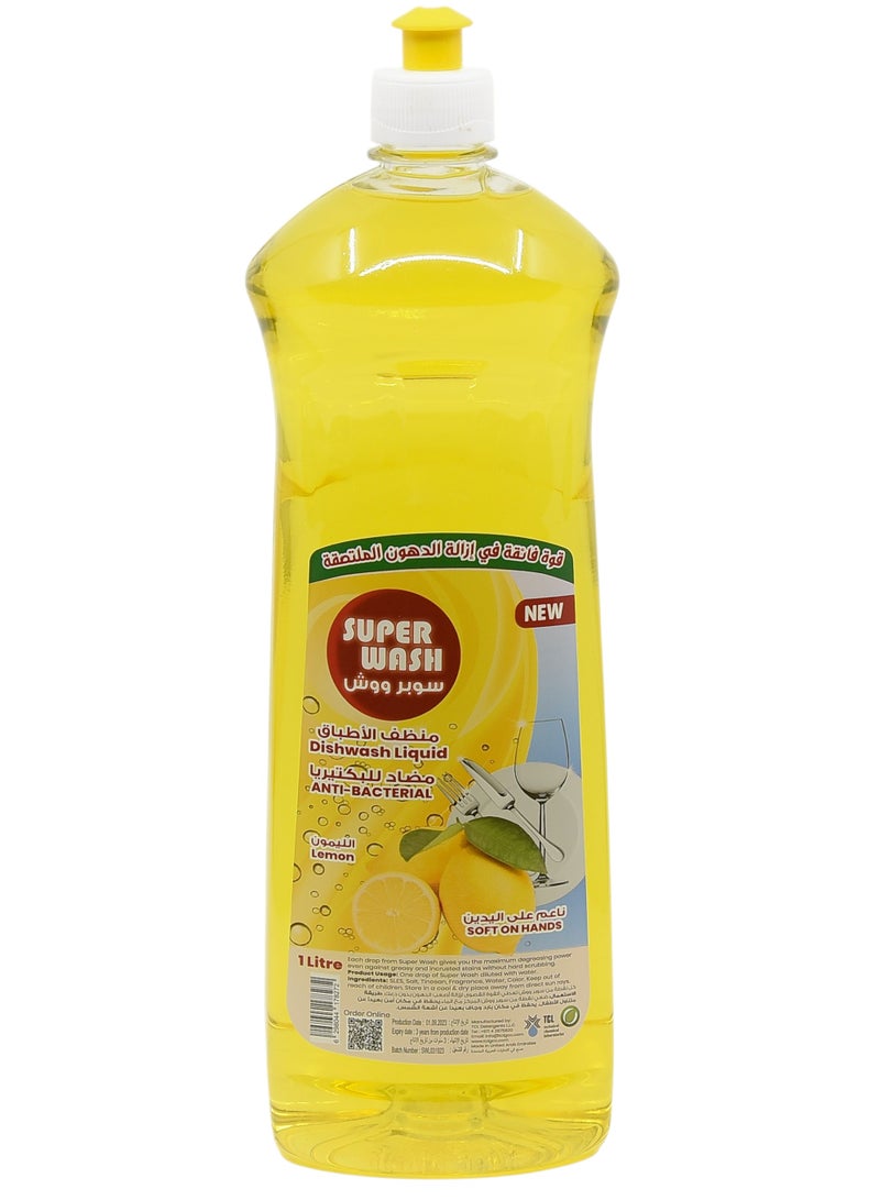 TCL Superwash Lemon - Dishwash Liquid Soap 1LT - Image 1