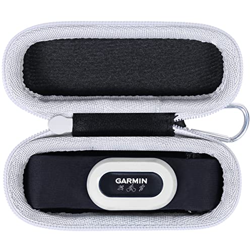 Aenllosi Aenllosi Hard Carrying Case Replacement Compatible with Garmin HRM-Pro Plus, Premium Chest Strap Heart Rate Monitor Holder(Case Only) (Grey Zipper) - Image 1