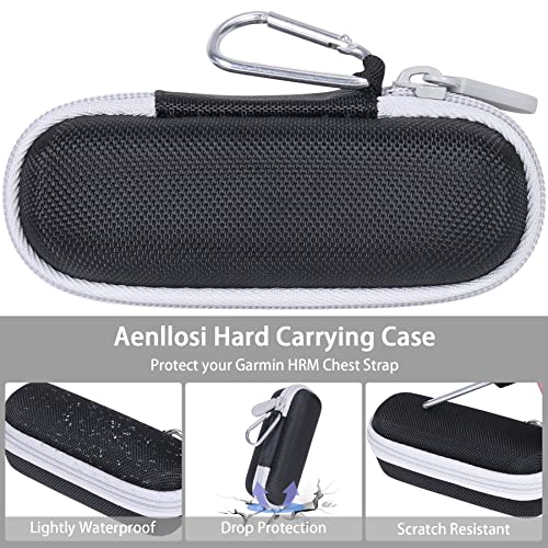 Aenllosi Aenllosi Hard Carrying Case Replacement Compatible with Garmin HRM-Pro Plus, Premium Chest Strap Heart Rate Monitor Holder(Case Only) (Grey Zipper) - Image 3