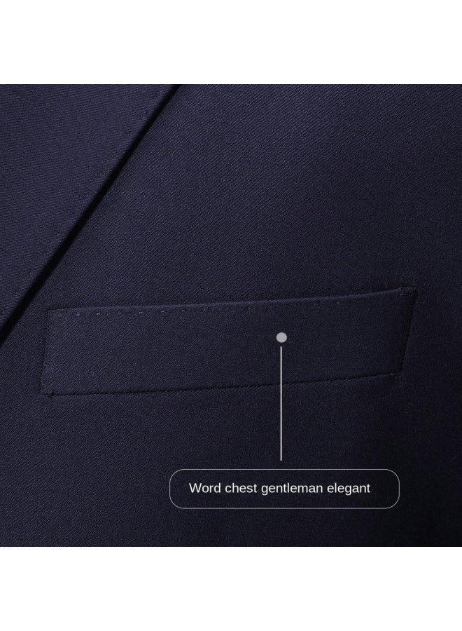 ROMON Top + Pants】men's Wedding Suit Set, Business Suit Two-piece Formal Attire For Autumn - Image 4