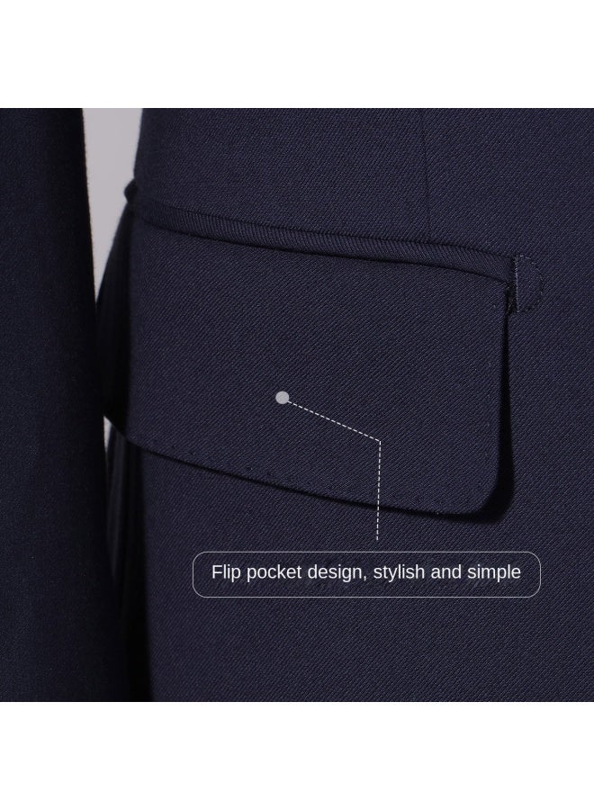 ROMON Top + Pants】men's Wedding Suit Set, Business Suit Two-piece Formal Attire For Autumn - Image 5