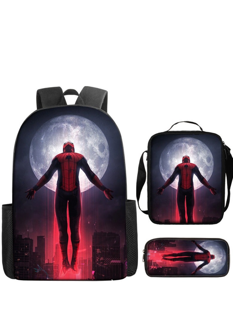 Y&D 3-piece set Kids Backpack School Bag Girls Boys Spiderman Backpack - Image 1