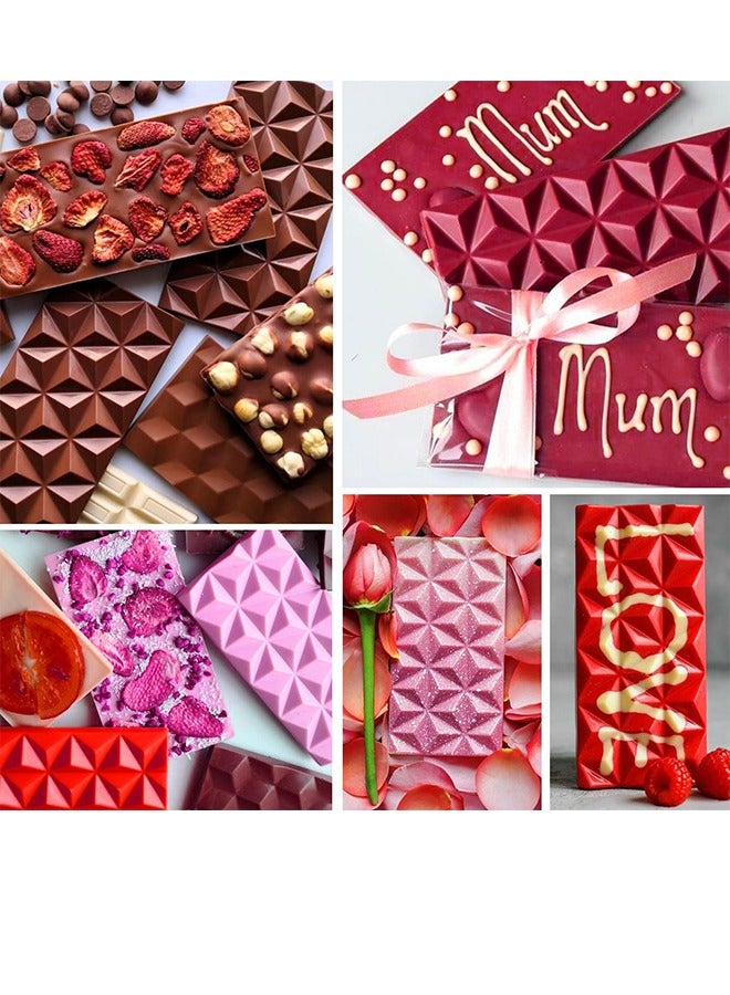 meayul 6 Cavities Chocolate Bar Mold Deep with Bags Scraper, Thick Chocolate Bar Mold for Stuffed Bar, Silicone Chocolate Mold for Filling Knafeh Pistachio Chocolate Bar - Image 4