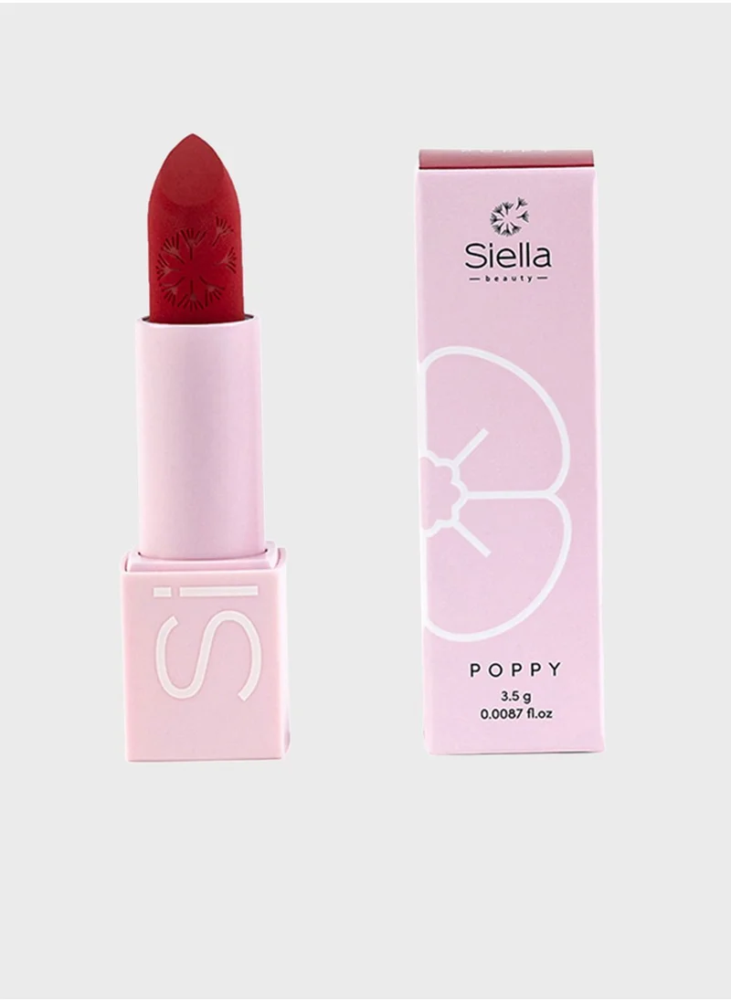 Siella Beauty POPPY Flower Power MATTE LIPSTICK