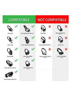 KASTWAVE Replacement Ear Pads Kit for Bose, Ear Cups for QuietComfort 2, 15, 25, 35, QC2, QC15, QC25, QC35, AE2, AE2i, AE2w, SoundTrue, SoundLink, Headphones Ear Cushions, Headset Earpads  - Image 5