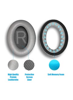 KASTWAVE Replacement Ear Pads Kit for Bose, Ear Cups for QuietComfort 2, 15, 25, 35, QC2, QC15, QC25, QC35, AE2, AE2i, AE2w, SoundTrue, SoundLink, Headphones Ear Cushions, Headset Earpads  - Image 4