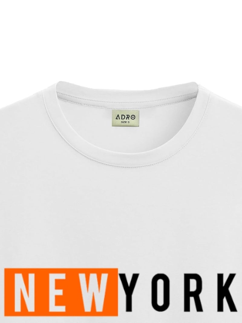 Adro Men's Printed T-Shirt - 100% Cotton Graphic Tee with New York Design - Image 2