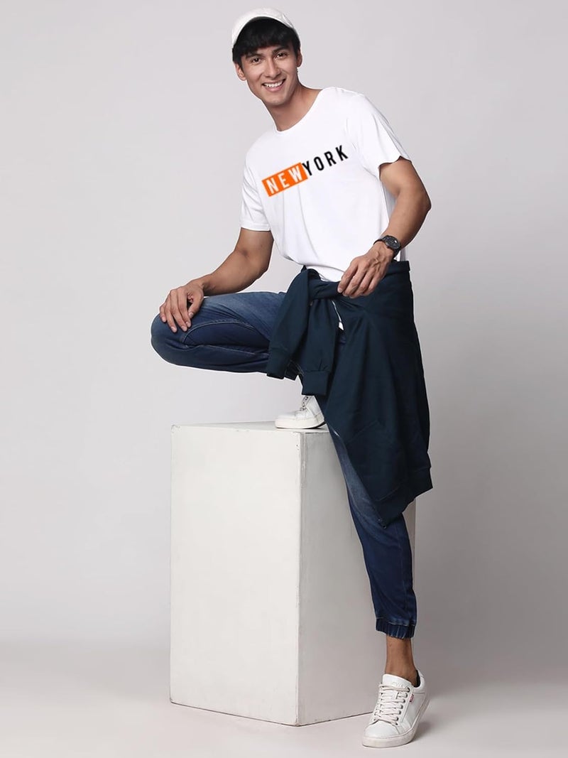 Adro Men's Printed T-Shirt - 100% Cotton Graphic Tee with New York Design - Image 5