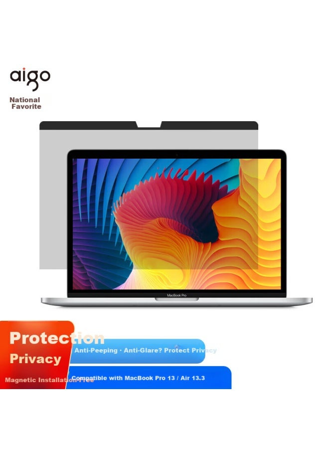 Aigo Magnetic Privacy Screen Protector For Apple Macbook Pro/air 13.6-inch Laptop, Anti-spy, Easy To Apply, Scratch-resistant Screen Film - Image 1