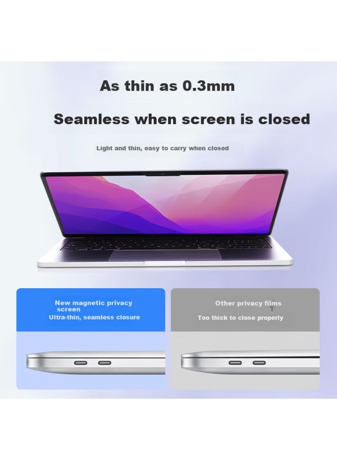 Aigo Magnetic Privacy Screen Protector For Apple Macbook Pro/air 13.6-inch Laptop, Anti-spy, Easy To Apply, Scratch-resistant Screen Film - Image 2