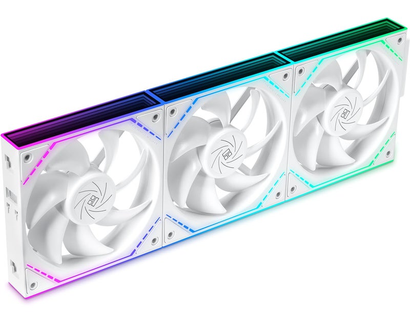 ثيرمالرايت مروحة حاسوب Thermalright TL-M12QW X3 120 مم، مروحة PWM ARGB، 2000 دورة في الدقيقة تدفق هواء عالي، متسلسلة، إضاءة مرآة لا نهائية، عبوة 3 قطع - Image 1