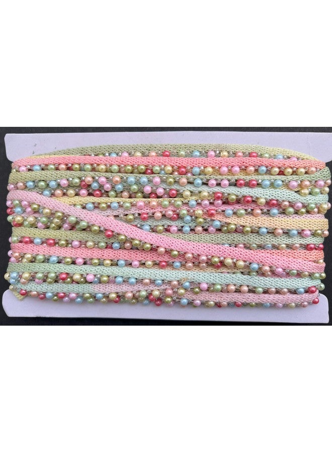 KAVYA FASHION Lace for Saree Border Finetage for Dresses, Sarees, Lehenga, Suits, Blouses, Dupatta, Chunri and Craft (9 Meters) (Bead@Multipearl) - Image 2