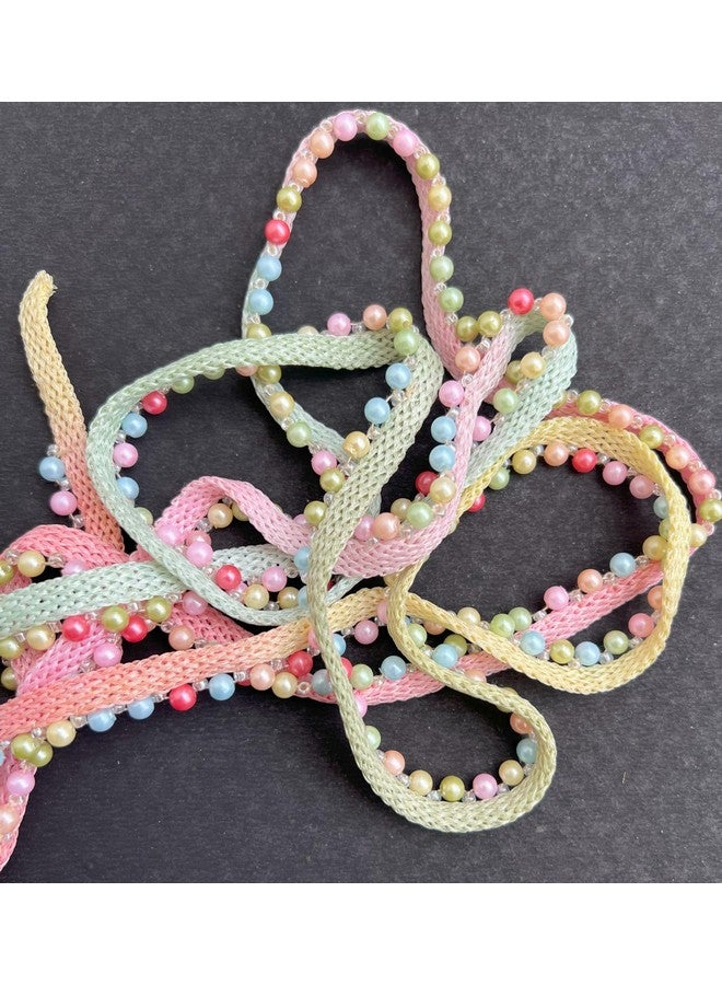 KAVYA FASHION Lace for Saree Border Finetage for Dresses, Sarees, Lehenga, Suits, Blouses, Dupatta, Chunri and Craft (9 Meters) (Bead@Multipearl) - Image 5