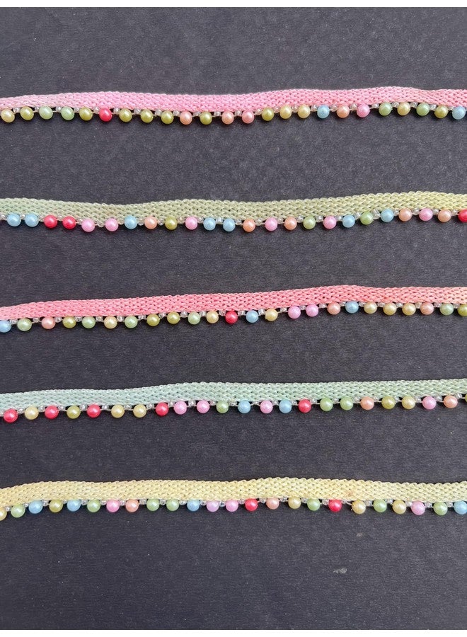 KAVYA FASHION Lace for Saree Border Finetage for Dresses, Sarees, Lehenga, Suits, Blouses, Dupatta, Chunri and Craft (9 Meters) (Bead@Multipearl) - Image 3