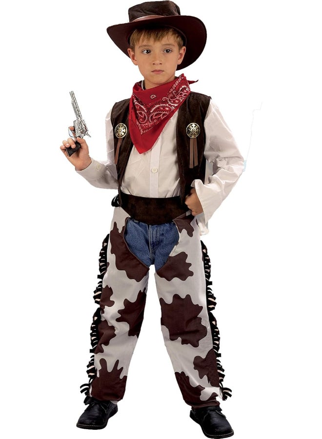 Ciao زي راعي البقر للأطفال من 3-4 سنوات | زي شريف غربي مع قبعة وسترة | زي راعي بقر للأطفال لعيد الهالوين، الكرنفال ولعب الأدوار - Image 2
