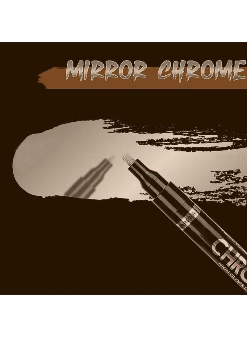 قلم تحديد كروم مقاوم للماء وعالي اللمعان، لوازم DIY، قلم طلاء كروم سائل - Image 2